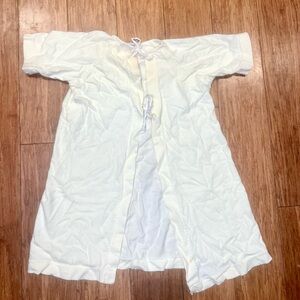 Vintage 50s Carters Baby Infant 6 Mos Yellow Jersey Kimono Jacket Robe Tie Front